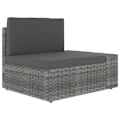 Miniatyrbild 7 av 10: vidaXL Loungeset för trädgården 7 delar konstrotting grå grå