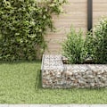 Miniatyrbild 3 av 6: vidaXL Planteringsgabion upphöjd stål 30x30x30 cm Silver