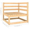 Miniatyrbild 10 av 10: vidaXL Loungegrupp för trädgården 5 delar massiv furu Brun
