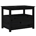 Miniatyrbild 10 av 10: vidaXL Soffbord svart 71x49x55 cm massiv furu Svart