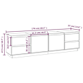 Miniatyrbild 10 av 10: vidaXL Tv-bänk honungsbrun 176x37x47,5 cm massiv furu Brun