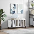 vidaXL Stereobänk vit 100x38x48 cm konstruerat trä Vit