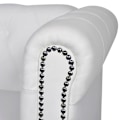 Miniatyrbild 3 av 5: vidaXL Soffa Chesterfield i vit konstläder 2-sitsig Vit