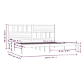 Miniatyrbild 8 av 9: vidaXL Sängram vit massiv furu 200x200 cm Vit