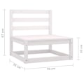 Miniatyrbild 7 av 7: vidaXL Mittensektion till pallsoffa 2 st vit massiv furu Vit