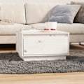 Miniatyrbild 1 av 9: vidaXL Soffbord vit 55x56x32 cm massiv furu Vit