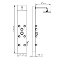 Miniatyrbild 9 av 9: vidaXL Duschpanel glas 25x44,6x130 cm vit Vit