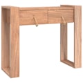 Miniatyrbild 2 av 10: vidaXL Avlastningsbord 90x35x75 cm massiv teak Brun