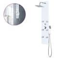 Miniatyrbild 2 av 9: vidaXL Duschpanel glas 25x44,6x130 cm vit Vit