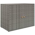 vidaXL Trädgårdsskåp grå 100x55,5x80 cm konstrotting Grå