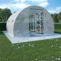 vidaXL Växthus 9m² 300x300x200 cm Vit