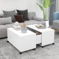 vidaXL Soffbord vit 75x75x38 cm konstruerat trä Vit