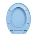 Miniatyrbild 7 av 10: vidaXL Toalettsits mjuk stängning snabbfäste blå oval Blå