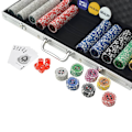 Miniatyrbild 3 av 5: vidaXL Pokerset med 500 laser-marker aluminium Flerfärgsdesign