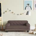 vidaXL Barnsoffa brun 70x45x30 cm konstläder Brun