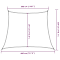 Miniatyrbild 10 av 10: vidaXL Solsegel 160 g/m² vit 3/4x3 m HDPE Vit
