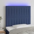 vidaXL Sänggavel LED blå 80x5x118/128 cm tyg Blå