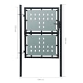 Miniatyrbild 5 av 5: vidaXL Grind singeldörr svart 100 x 200 cm Svart