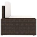 Miniatyrbild 10 av 10: vidaXL Modulsoffa 2-sits konstrotting brun Brun