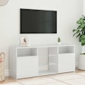 Miniatyrbild 4 av 10: vidaXL TV-bänk med LED-belysning vit högglans 120x30x50 cm Vit