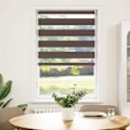 Miniatyrbild 1 av 10: vidaXL Rullgardin randig brun 70 x 120 cm transparent Brun