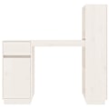Miniatyrbild 5 av 9: vidaXL Skrivbord vit 110x53x117 cm massiv furu Vit