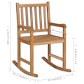 Miniatyrbild 5 av 5: vidaXL Gungstol i massiv teak Brun