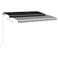 Miniatyrbild 5 av 10: vidaXL Markis med stolpar automatiskt infällbar 3,5x2,5 m antracit Antracit