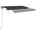 Miniatyrbild 4 av 10: vidaXL Markis med stolpar automatisk infällbar 3x2,5 m antracit Antracit