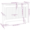 Miniatyrbild 4 av 4: vidaXL Elementskydd 2 st MDF vit 112 cm Vit