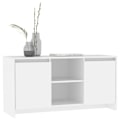 Miniatyrbild 6 av 9: vidaXL Tv-bänk vit 102x37,5x52,5 cm konstruerat trä Vit