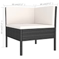 Miniatyrbild 6 av 8: vidaXL Loungeset med dynor 6 delar svart konstrotting Svart