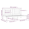 Miniatyrbild 5 av 6: vidaXL Dagbädd honungsbrun 90x200 cm massiv furu Brun