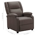 Miniatyrbild 6 av 9: vidaXL Reclinerfåtölj brun konstläder Brun