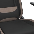 Miniatyrbild 9 av 10: vidaXL Gamingstol med fotstöd svart och taupe tyg Svart