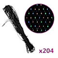 Miniatyrbild 2 av 9: vidaXL Ljusnät flerfärgad 3x2 m 204 LED inne/ute multifärg