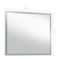 Miniatyrbild 8 av 8: vidaXL Badrumsspegel LED 60x50 cm Silver