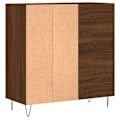 Miniatyrbild 6 av 10: vidaXL Stereobänk brun ek 84,5x38x89 cm konstruerat trä Brun