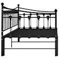Miniatyrbild 9 av 10: vidaXL Utdragbar sängram bäddsoffa svart metall 90x200 cm Svart