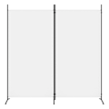 Miniatyrbild 2 av 7: vidaXL Rumsavdelare 2 panel vit 175x180 cm tyg Vit