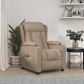 Miniatyrbild 1 av 10: vidaXL Elektrisk reclinerfåtölj cappuccino konstläder Brun