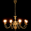 Miniatyrbild 5 av 10: vidaXL Takkrona guld 8 x E14-glödlampor Guld