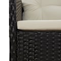 Miniatyrbild 7 av 8: vidaXL Loungegrupp med dynor 5 delar konstrotting svart Svart