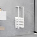 vidaXL Handdukshängare vit 12,5x12,5x60 cm stål Vit