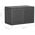Miniatyrbild 8 av 8: vidaXL Dynbox 180 liter svart PP-rotting Svart