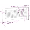 Miniatyrbild 7 av 7: vidaXL Elementskydd vit 172x19x81,5 cm MDF Vit