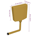 Miniatyrbild 7 av 7: vidaXL Cistern till toalett med botten inlopp 3/6 L currygul Gul