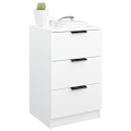 Miniatyrbild 5 av 10: vidaXL Sängbord vit 40x36x65 cm Vit