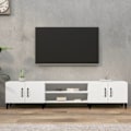 Miniatyrbild 1 av 10: vidaXL Tv-bänk vit 180x31,5x40 cm konstruerat trä Vit