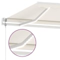 Miniatyrbild 7 av 10: vidaXL Automatisk markis med vindsensor & LED 450x350 cm gräddvit Creme